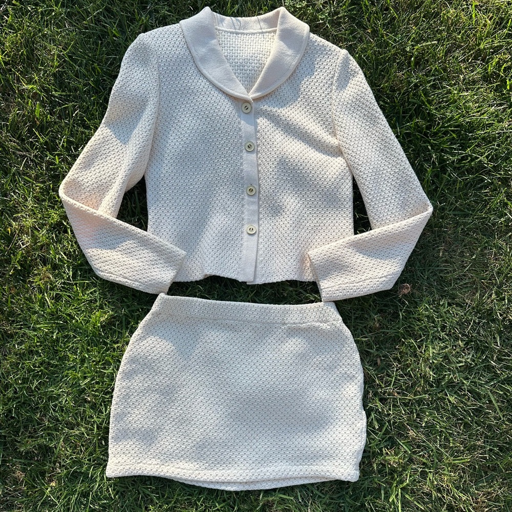 St. John Reworked Mini Skirt and Blazer